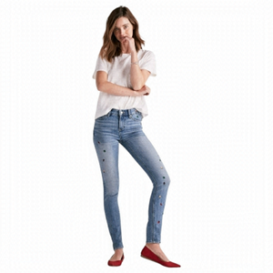 Lucky Brand Ava Mid Rise Skinny Jean with Ladybug